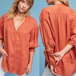 Anthropologie Rust Orange Tunic Top